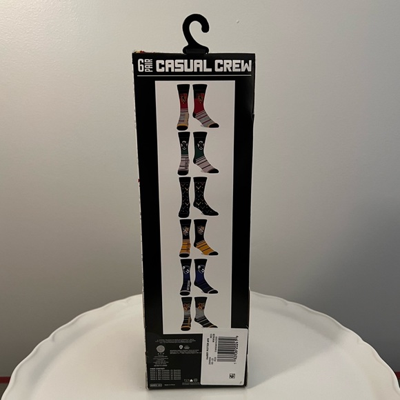 Harry Potter Casual Crew 6-Pack of Socks NWT - Picture 3 of 7